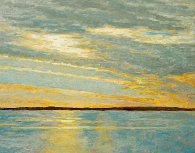 Dramati clouds and light over Penobscot bay.