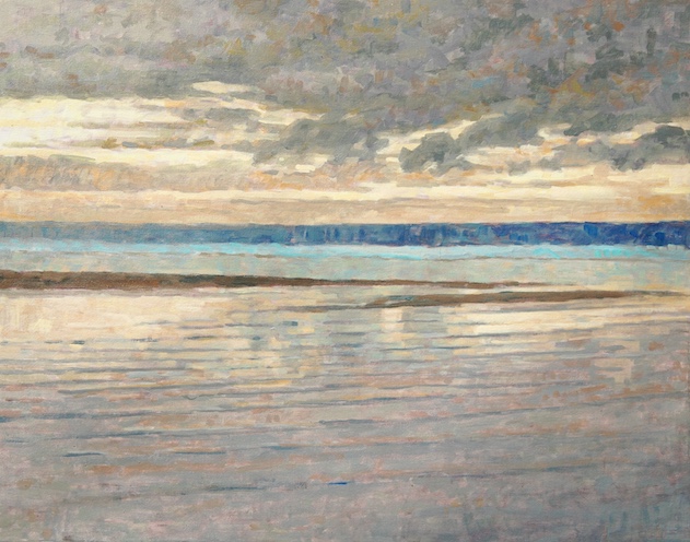 Bathers in crashing surf