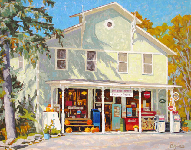 Street facing facade of traditional New England country store