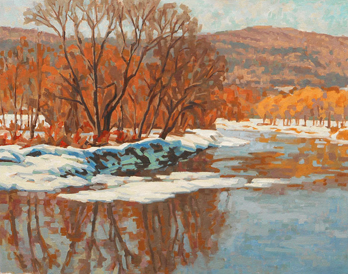 Winooski River warming in spring